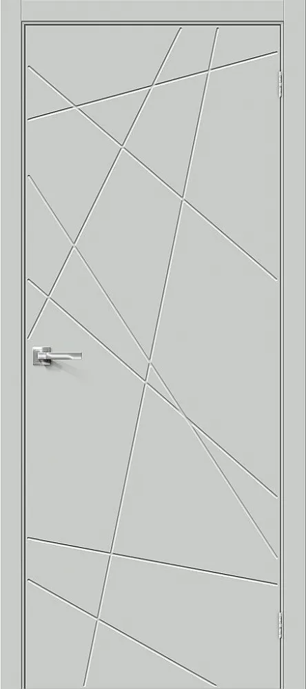 Фото Межкомнатная дверь Граффити-5.Д.П Grey Silk BR5518